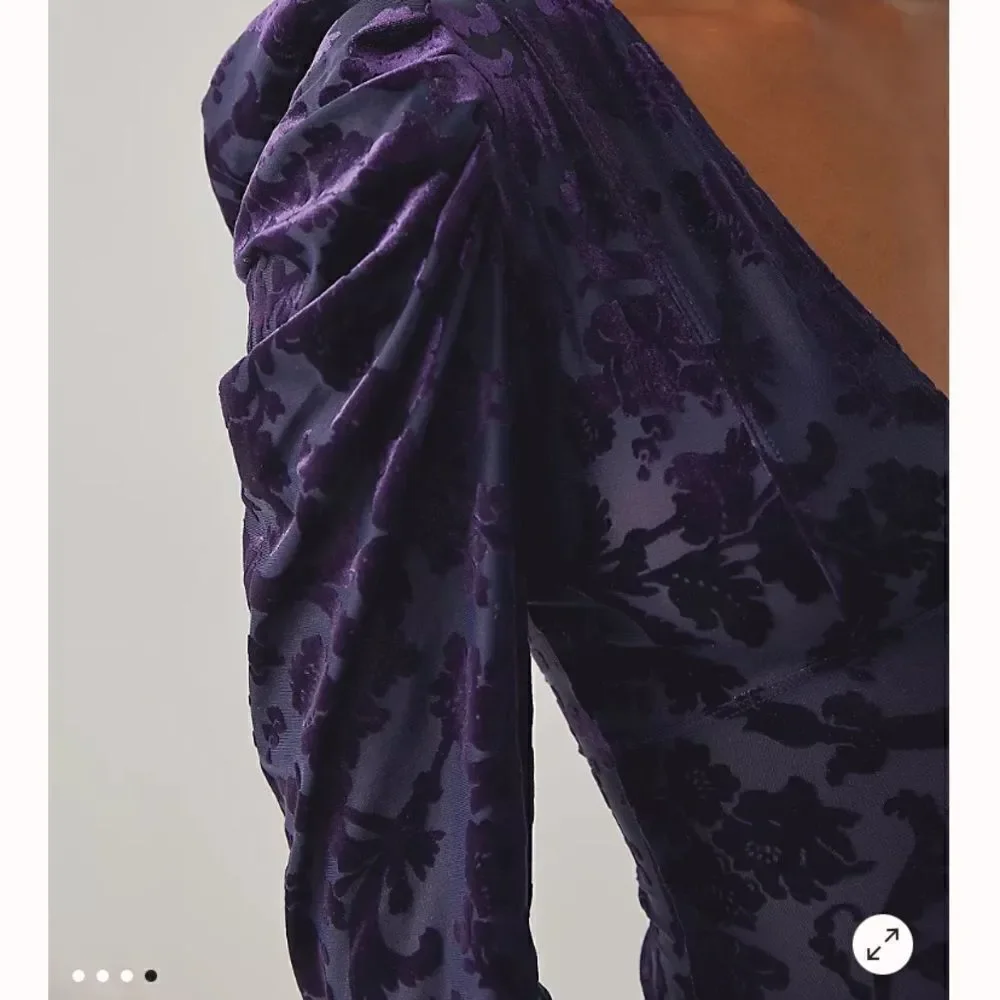 Free People Magic Hour Velvet Bodysuit NWT Sz M - Picture 3 of 9